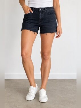 7 For All Mankind Women’s Size 10 Stretch Denim Cutoff Shorts Dark Wash